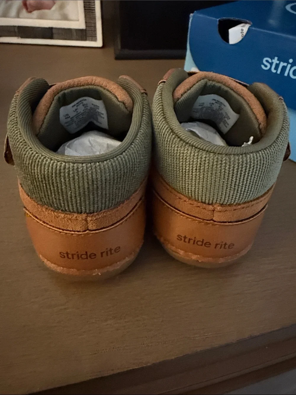 Stride Rite Toddler Tan Suede Double-Strap Boots